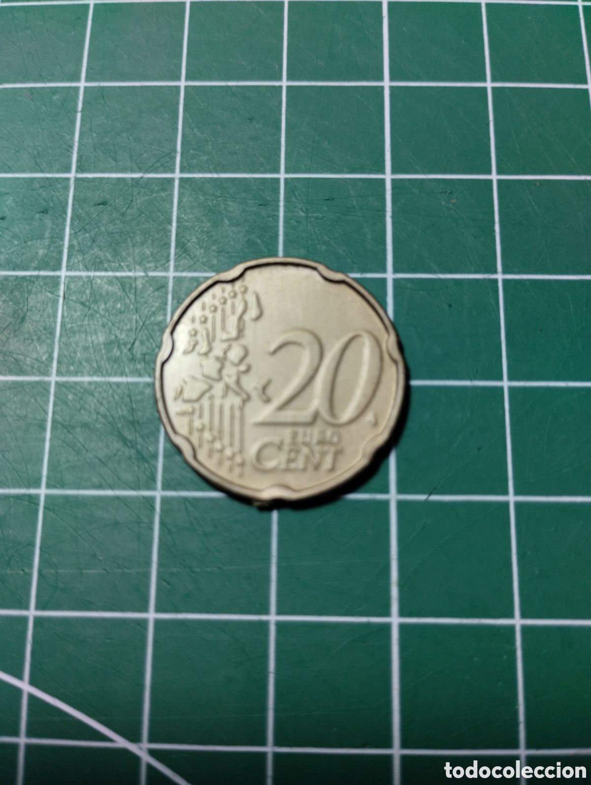 Reproducciones billetes y monedas: Moneda 20 c&eacute;ntimos pl&aacute;stico - Foto 1
