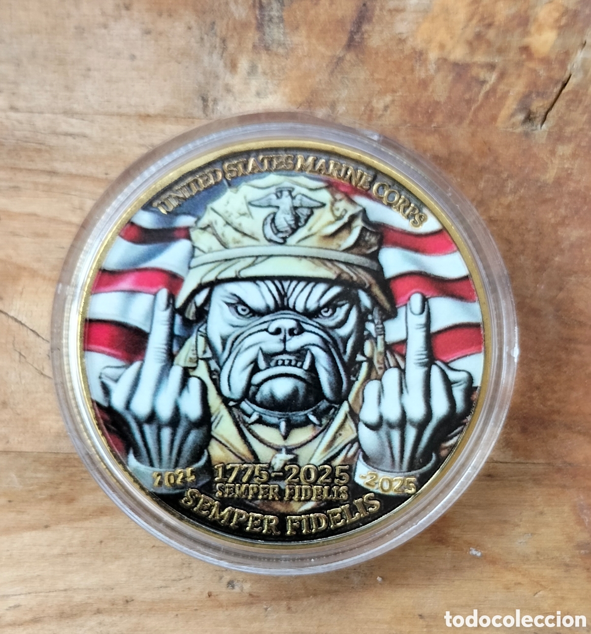 Reproducciones billetes y monedas: Moneda Aniversario USMC - Foto 1