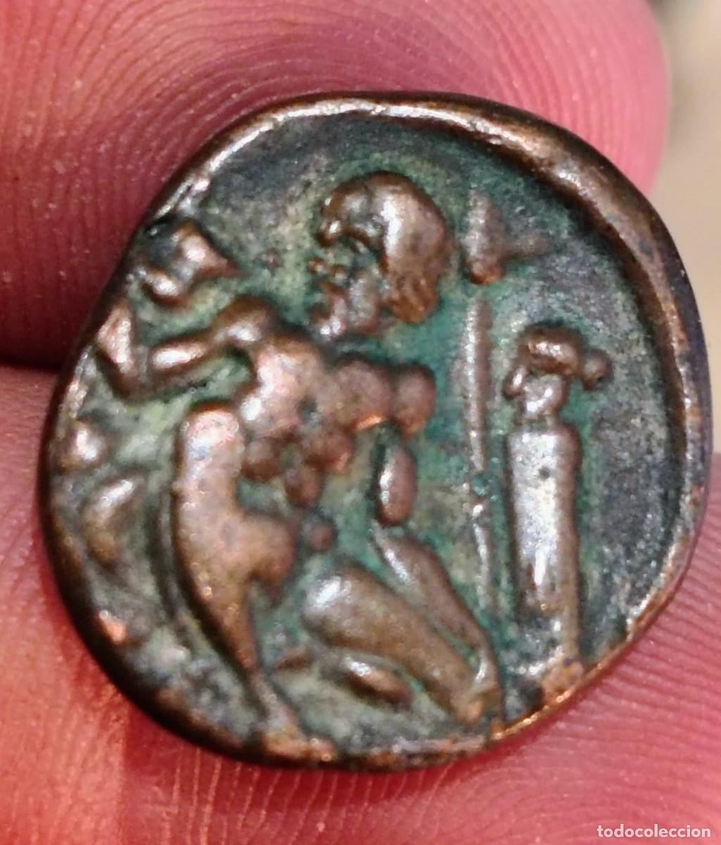 Reproductions billets et monnaies: XS- FANTASIA Tipo Moneda griega en Cobre 19-20 mm S&aacute;tiro sentado