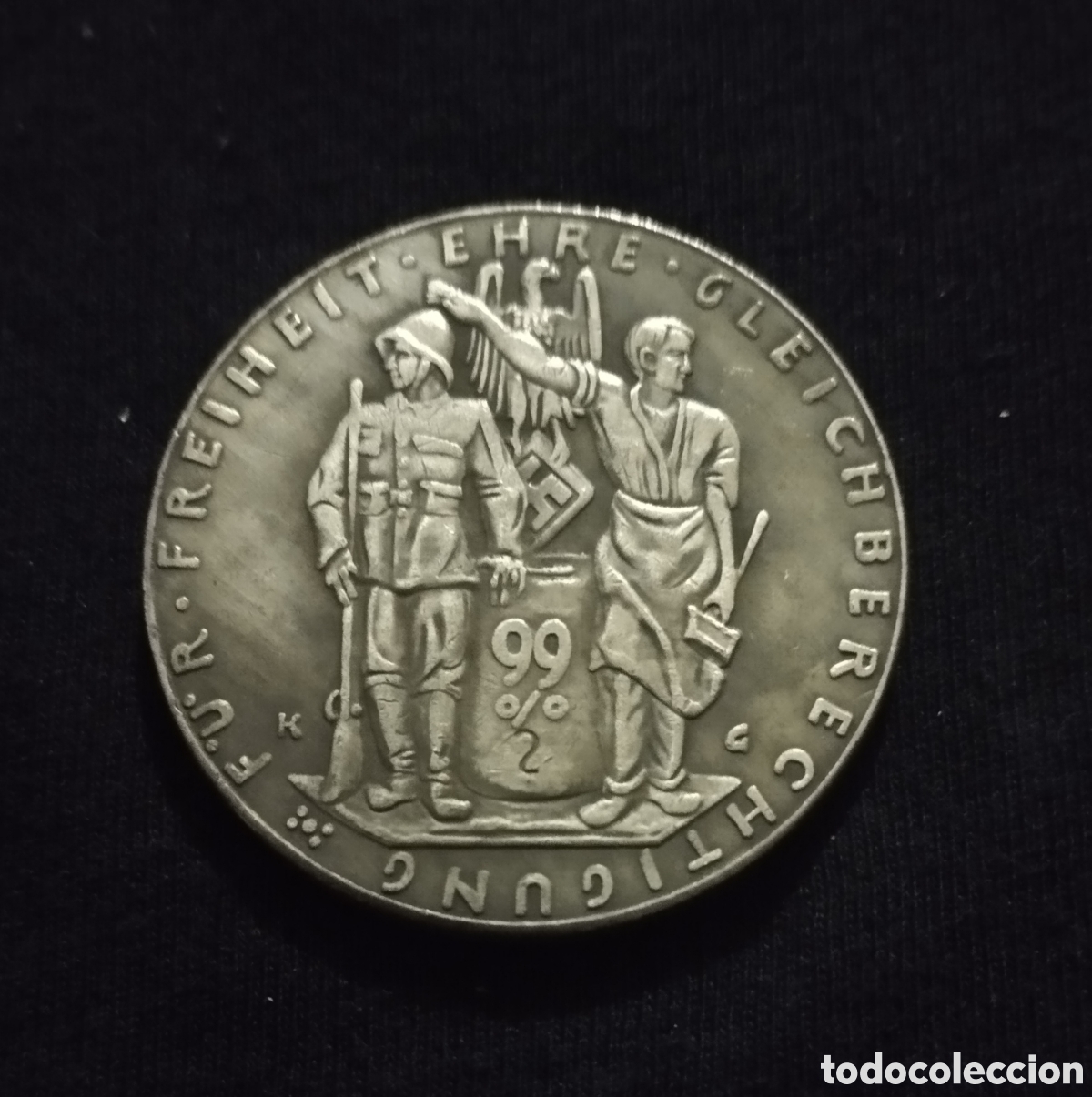 Reproducciones billetes y monedas: MONEDA CONMEMORATIVA ALEMANIA. MEDALLA SEGUNDA GUERRA MUNDIAL.