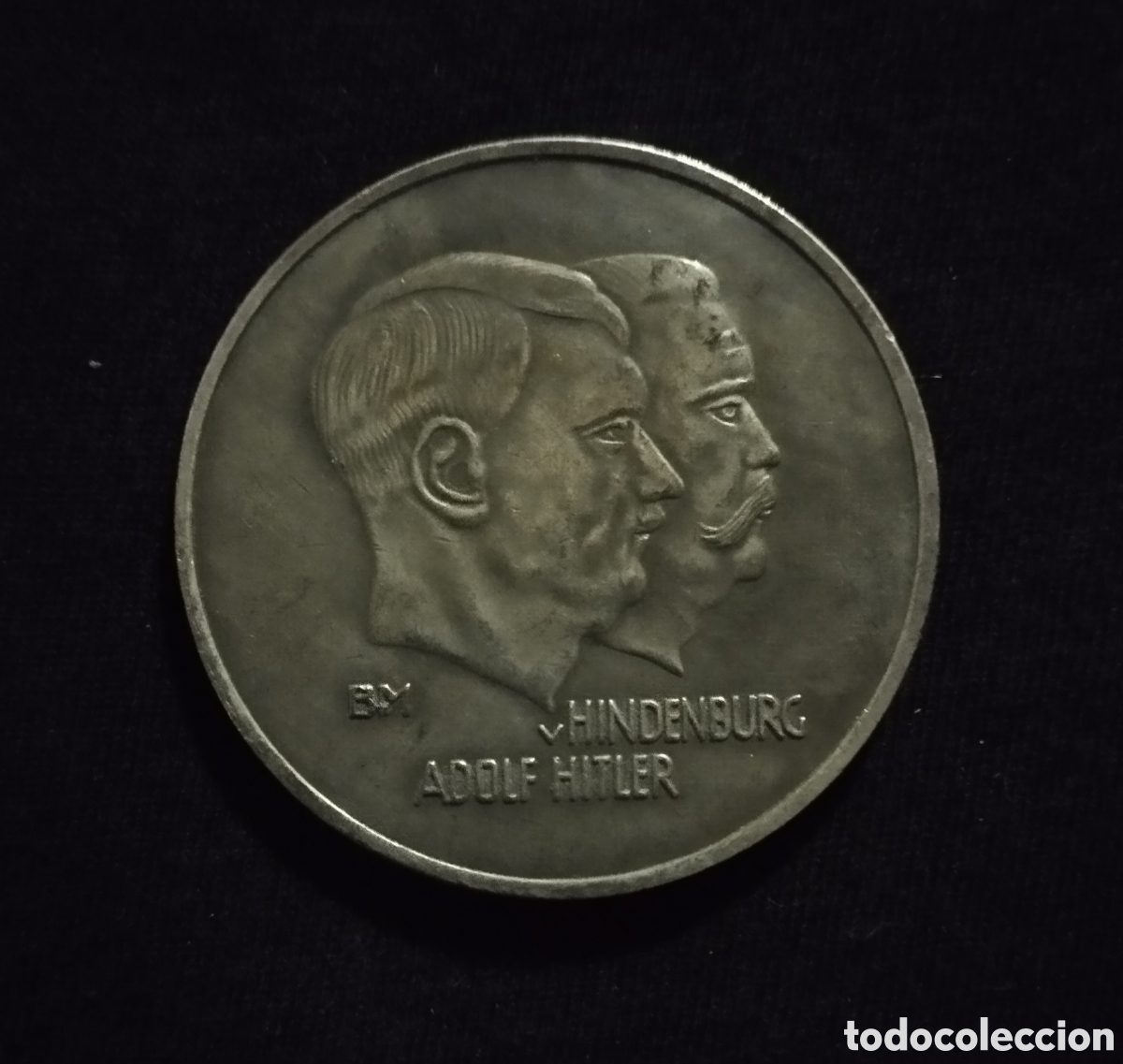 Reproducciones billetes y monedas: MONEDA ALEMANIA NAZI. MEDALLA CONMEMORATIVA ADOLF HITLER- HINDERBURG. SCH&Uuml;TZENVEREIN 1934. WWII