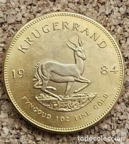 Replikate von Banknoten und M&uuml;nzen: Moneda Africana Krugerrand 1984