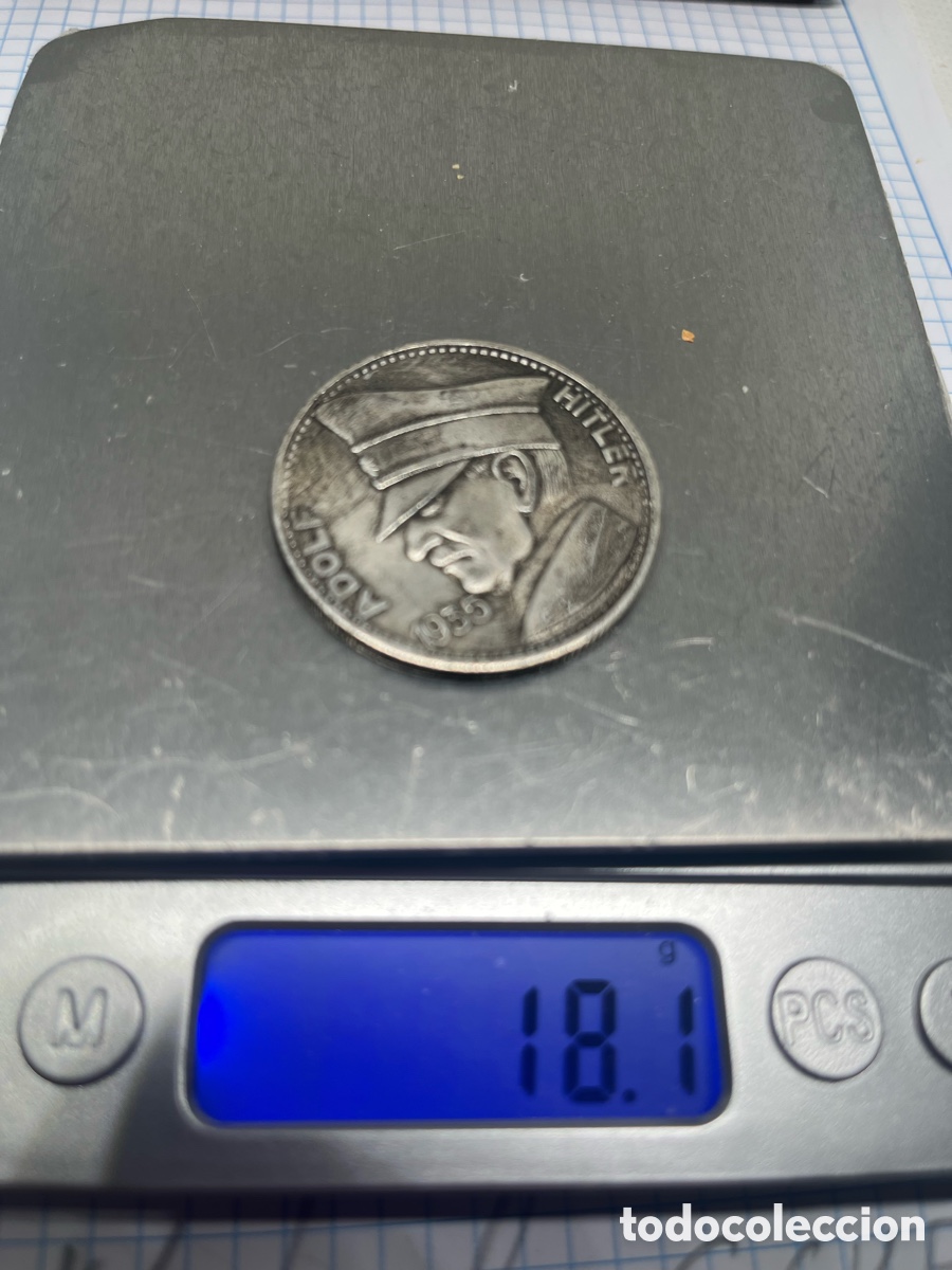 Reproducciones billetes y monedas: MONEDA DE ADOL HITLER , 1935 , - Foto 4