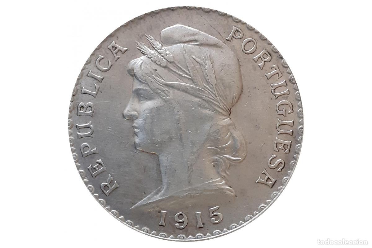 Reproducciones billetes y monedas: Moneda de plata - Rep&uacute;blica Portuguesa - 1 Escudo