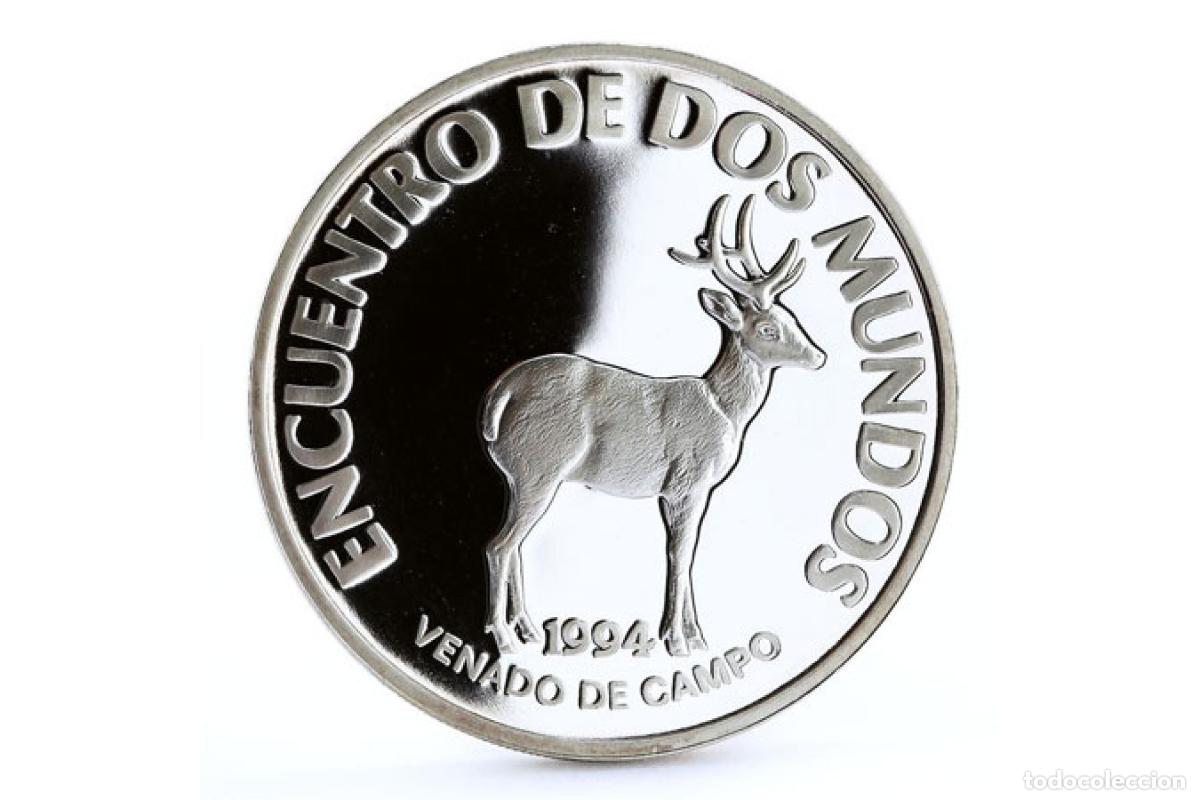 Reprodu&ccedil;&otilde;es notas e moedas: Moneda de plata - Fauna en peligro de extinci&oacute;n - 200 Pesos Uruguayos