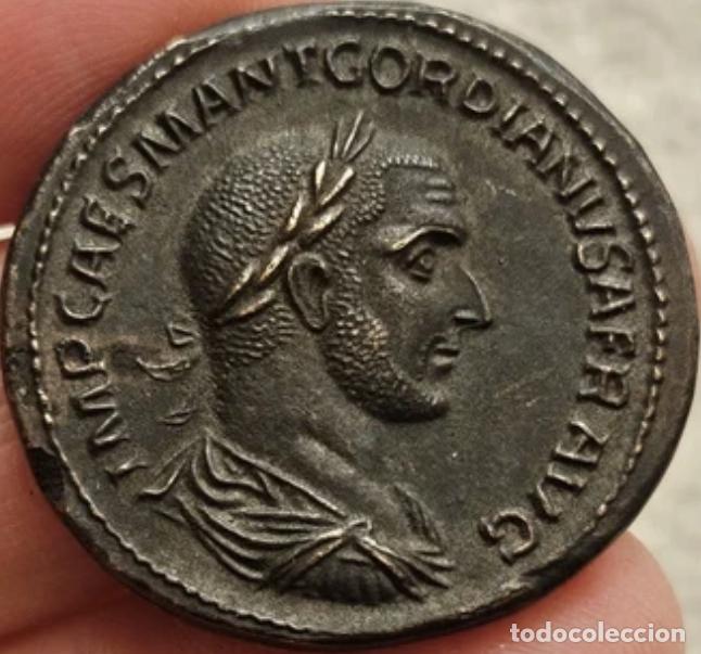 Reproducciones billetes y monedas: MONEDA ROMANA SESTERCIO