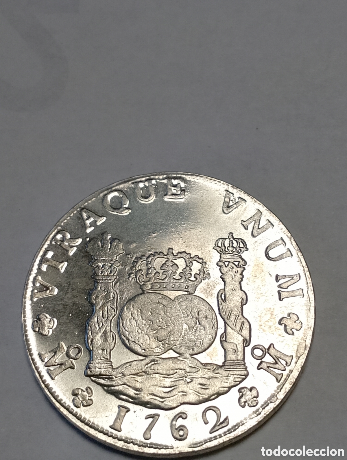 Reproducciones billetes y monedas: Replica columnario de 8 reales sin circular