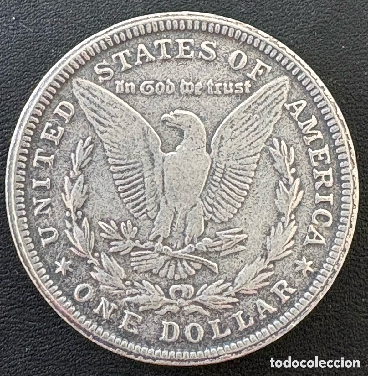Reproducciones billetes y monedas: Moneda r&eacute;plica 1 d&oacute;lar 1921. - Foto 2