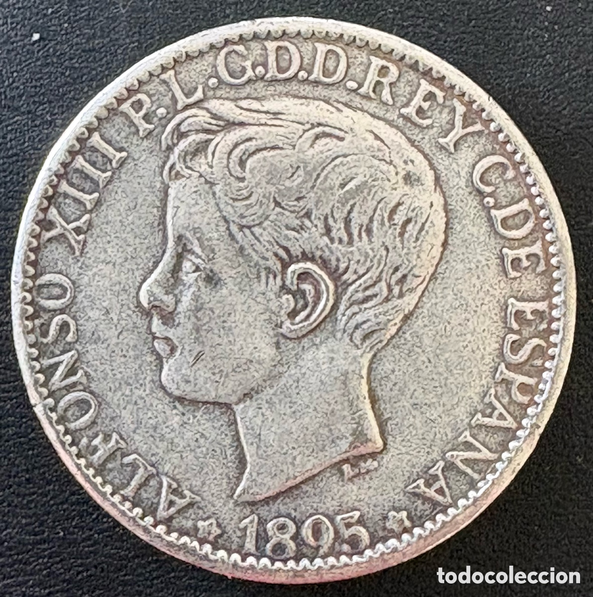 Reproducciones billetes y monedas: Moneda r&eacute;plica 1 peso Puerto Rico 1895