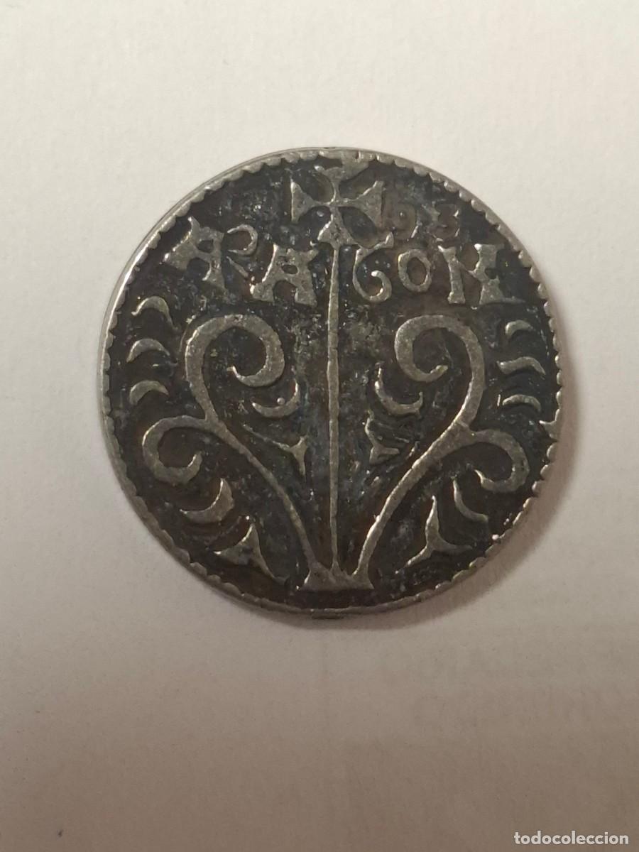Reproducciones billetes y monedas: MONEDA DE 1 DINERO DE SANCHO RAMIREZ - Foto 2