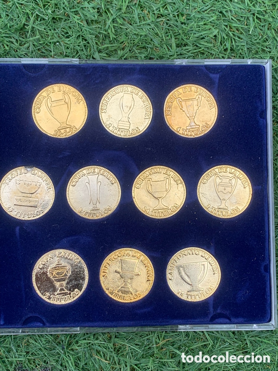 Reproducciones billetes y monedas: &bull;LAS MONEDAS DE ORO DE LAS COPAS DEL BAR&Ccedil;A - Foto 2
