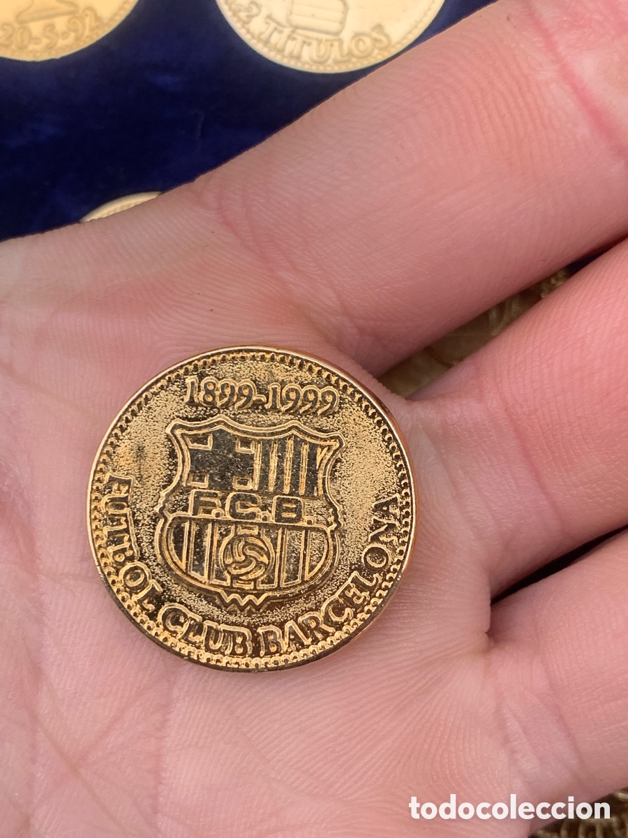 Reproducciones billetes y monedas: &bull;LAS MONEDAS DE ORO DE LAS COPAS DEL BAR&Ccedil;A - Foto 4