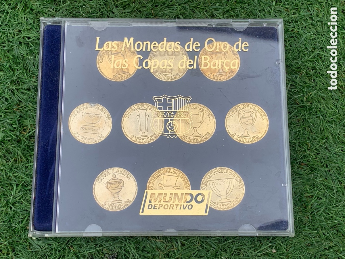 Reproducciones billetes y monedas: &bull;LAS MONEDAS DE ORO DE LAS COPAS DEL BAR&Ccedil;A - Foto 1