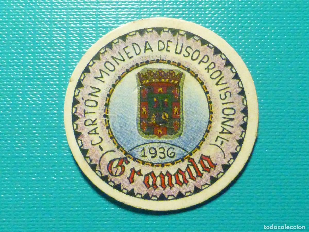 Reproducciones billetes y monedas: Cart&oacute;n Moneda de Uso Provisional - Granada - 40 Cts. C&eacute;ntimos - Escudo