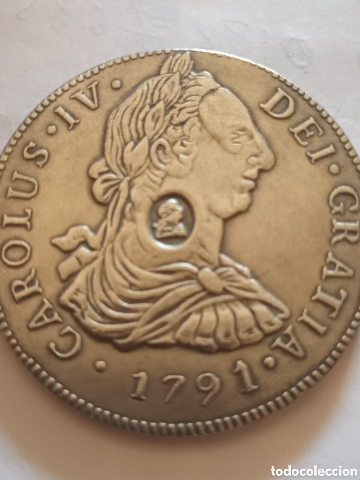 Reproducciones billetes y monedas: 8 REALES CARLOS II A&Ntilde;O 1791