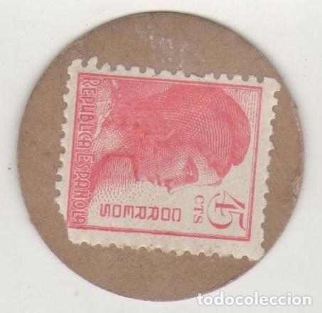 Reproducciones billetes y monedas: CART&Oacute;N MONEDA DE USO PROVISIONAL ESCUDO REP&Uacute;BLICA ESPA&Ntilde;OLA SELLO 45 C&Eacute;NTIMOS REPRODUCCI&Oacute;N