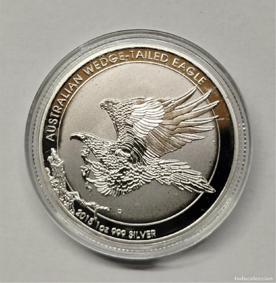 Reproducciones billetes y monedas: MONEDA AUSTRALIA 1 DOLLAR 2015 EAGLE