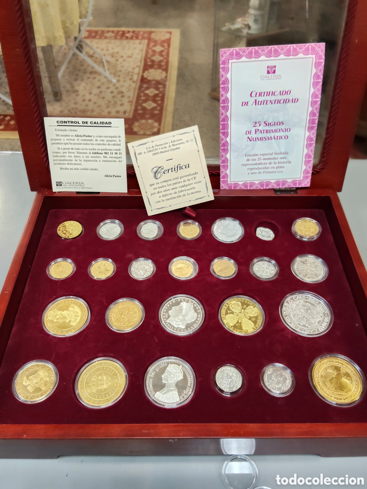 Reproducciones billetes y monedas: Colecci&oacute;n de monedas de plata de 925 mil&eacute;simas