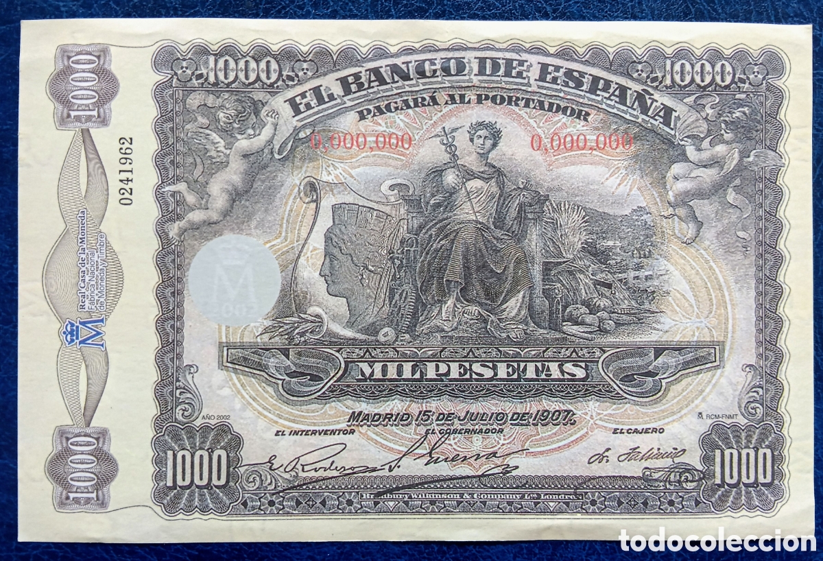 Reproducciones billetes y monedas: 1000 PTA REINADO DE ALFONSO XIII REPRODUCCI&Oacute;N