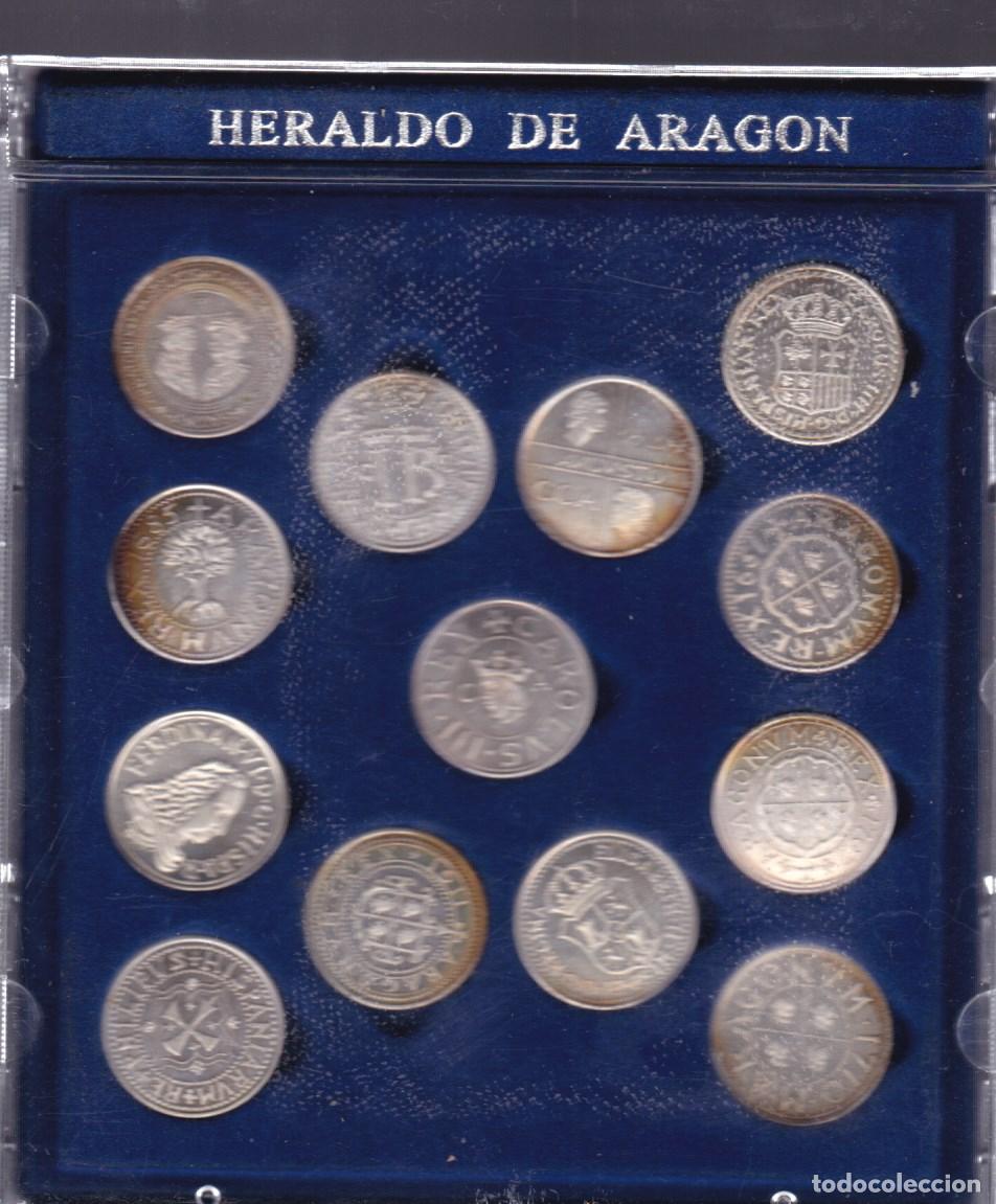 Reproducciones billetes y monedas: FC-AZ- Colecci&oacute;n 13 Reproducciones Monedas Arras Aragonesas en PLATA
