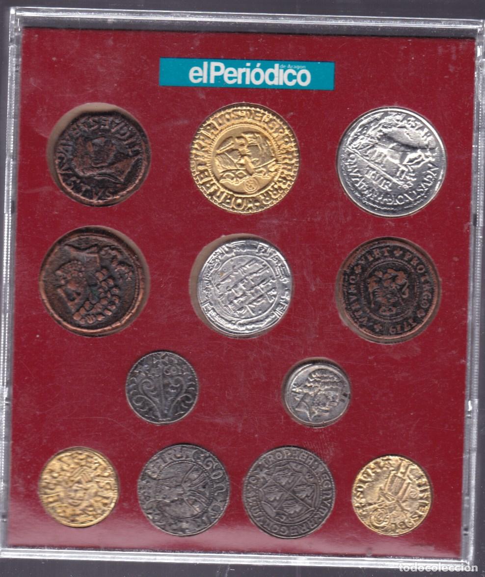 Reproducciones billetes y monedas: FC-AZ- Colecci&oacute;n 12 Reproducciones Monedas/ Arqueologia ARAGON