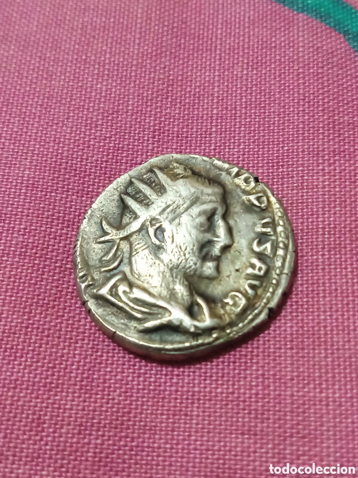 Reproducciones billetes y monedas: COPIA EN PLATA DE UN ANTONINIANO DE PLATA DE FILIPO PADRE