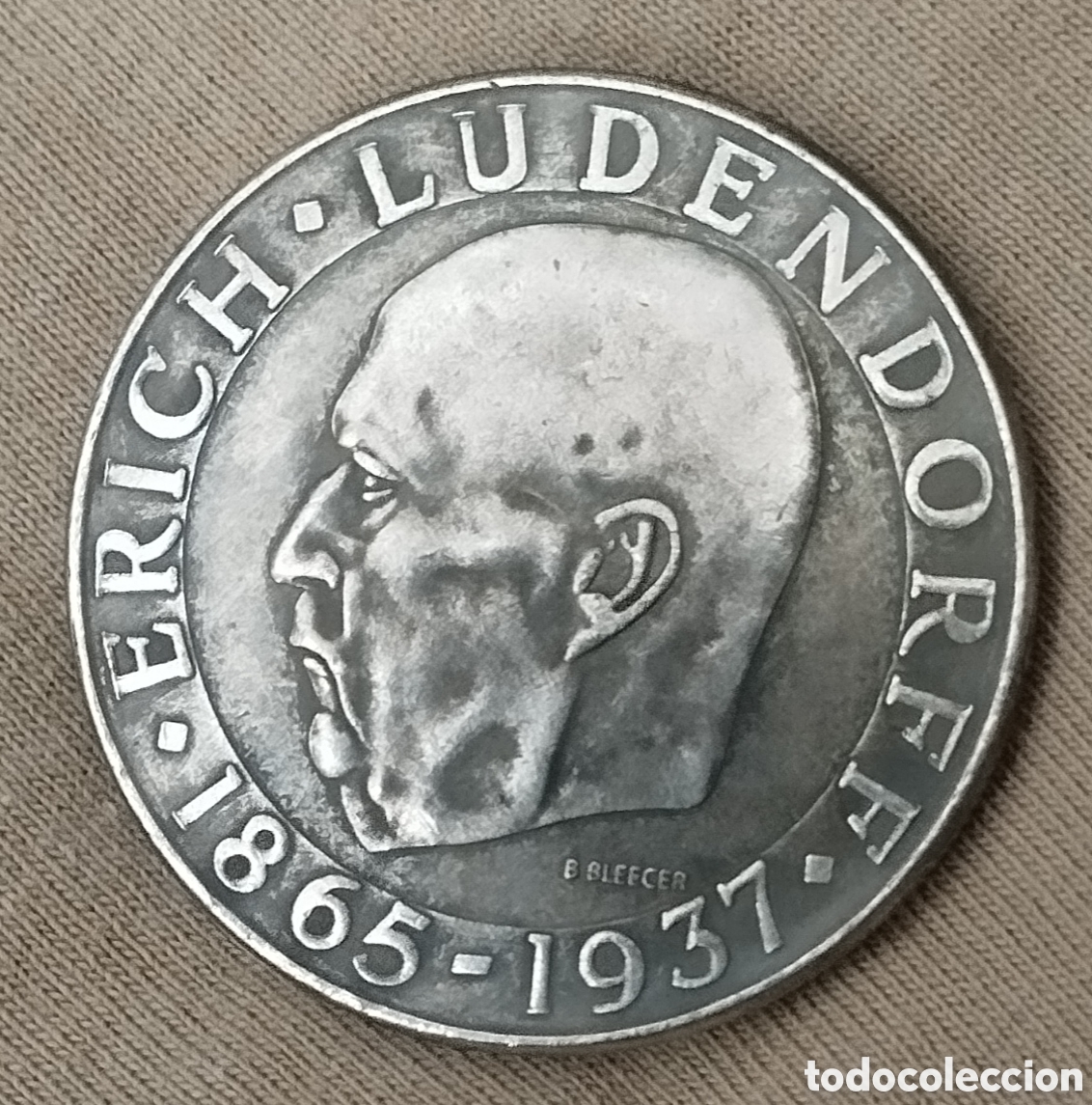 Reproducciones billetes y monedas: MEDALLA CONMEMORATIVA, MONEDA GENERAL ALEM&Aacute;N ERICH LUDENDORFF