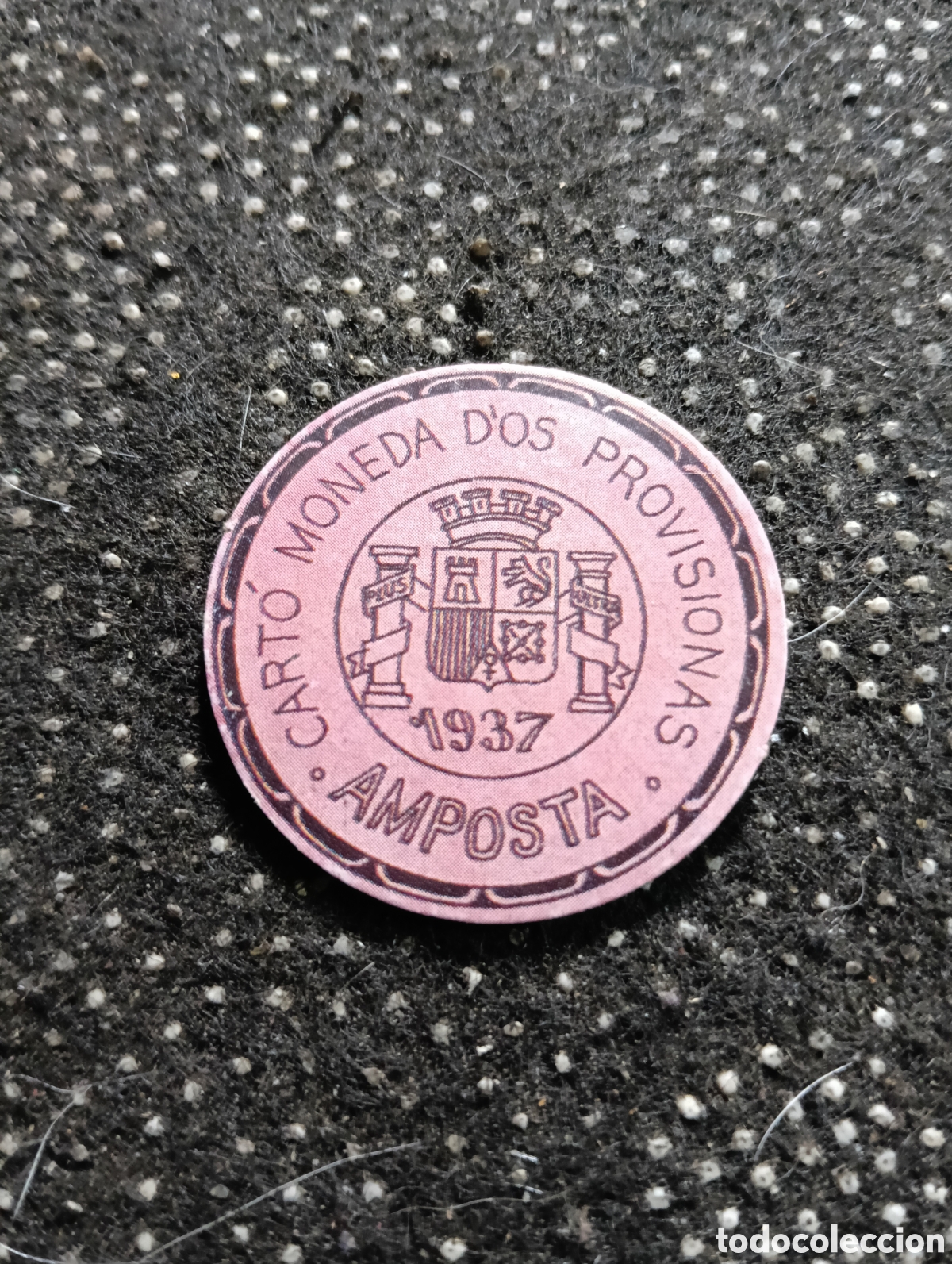 Reproducciones billetes y monedas: CART&Oacute; MONEDA D&acute;OS PROVISIONAS - Amposta - Tarragona - 40 Cts.