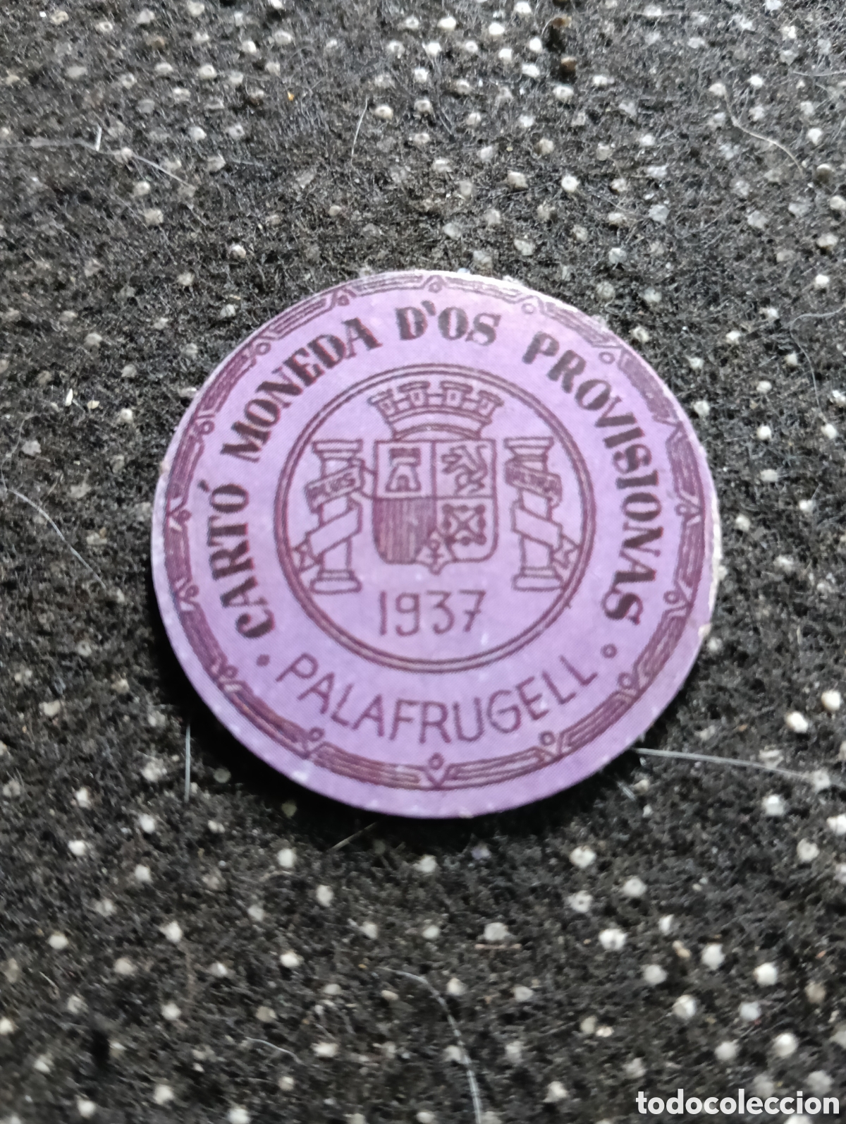 Reproducciones billetes y monedas: CART&Oacute; MONEDA D&acute;OS PROVISIONAS - 1937 Palafrugell - 60 Cts.