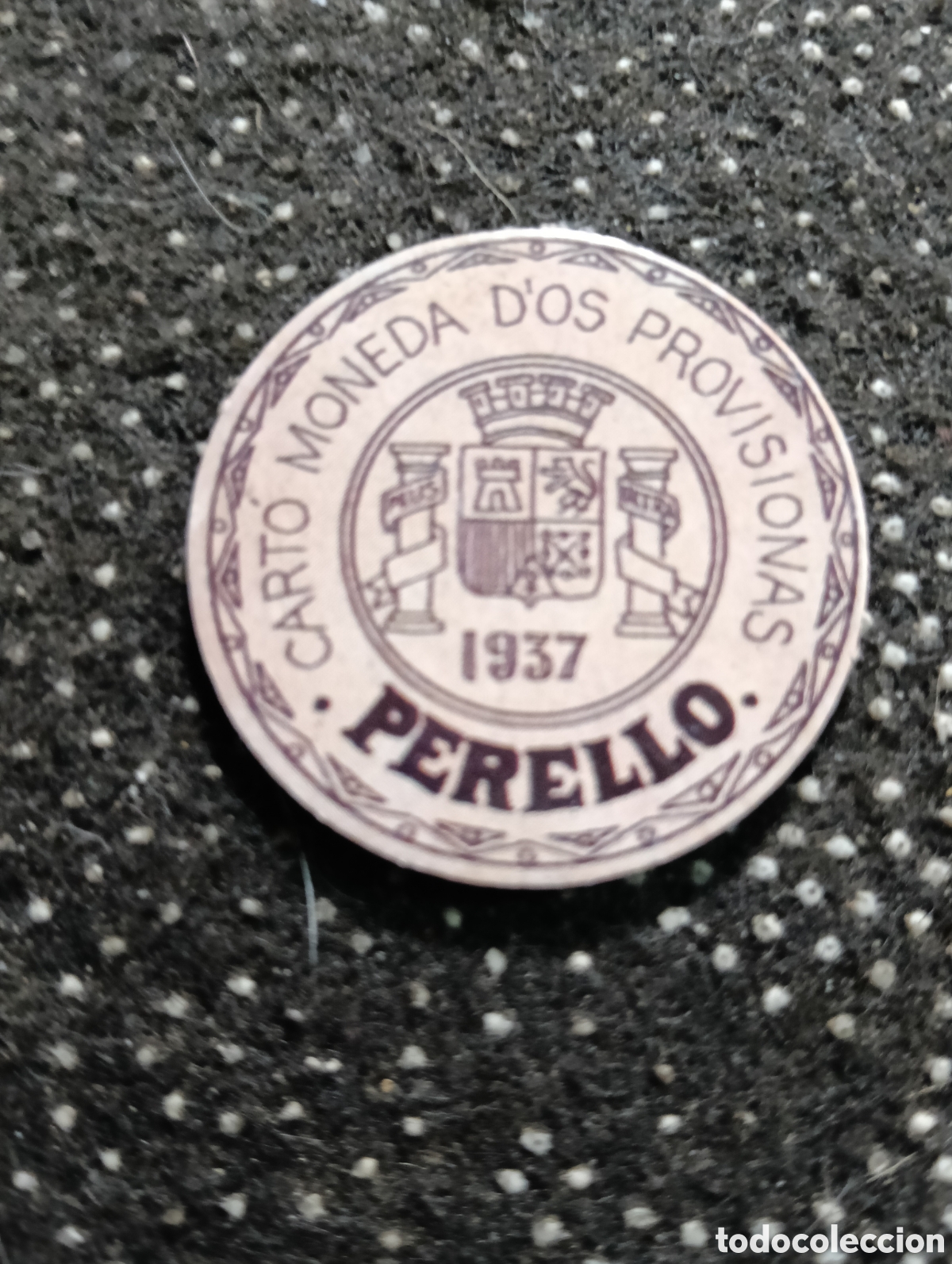 Reproducciones billetes y monedas: CART&Oacute; MONEDA D&acute;OS PROVISIONAS - 1937 Perell&oacute; - 40 Cts.