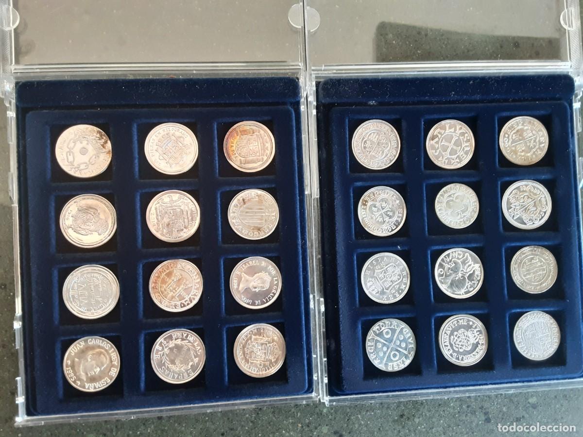 Reproducciones billetes y monedas: LAS MONEDAS DE LA HISTORIA ESPA&Ntilde;OLA 2 ESTUCHES, I Y II, REPRODUCCIONES.