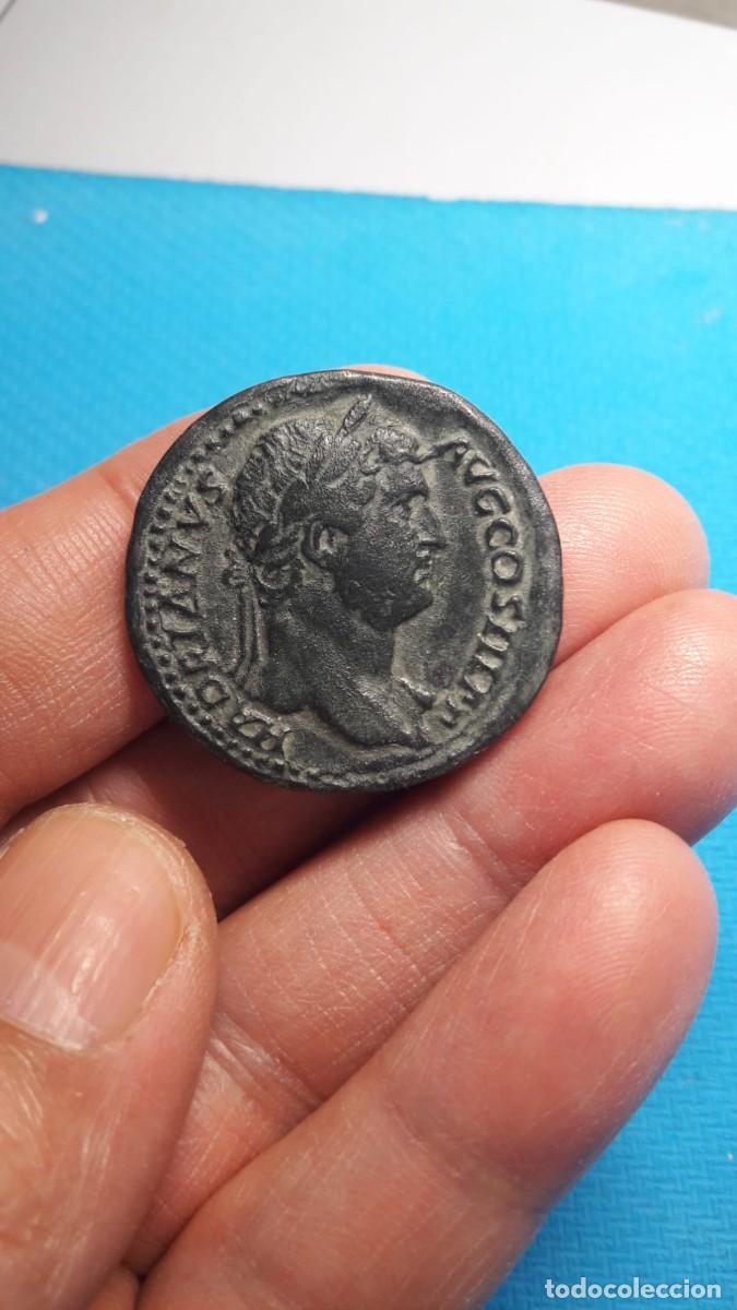 Reproducciones billetes y monedas: As de Adriano &rdquo; Reproduccion de Moneda Romana &rdquo;