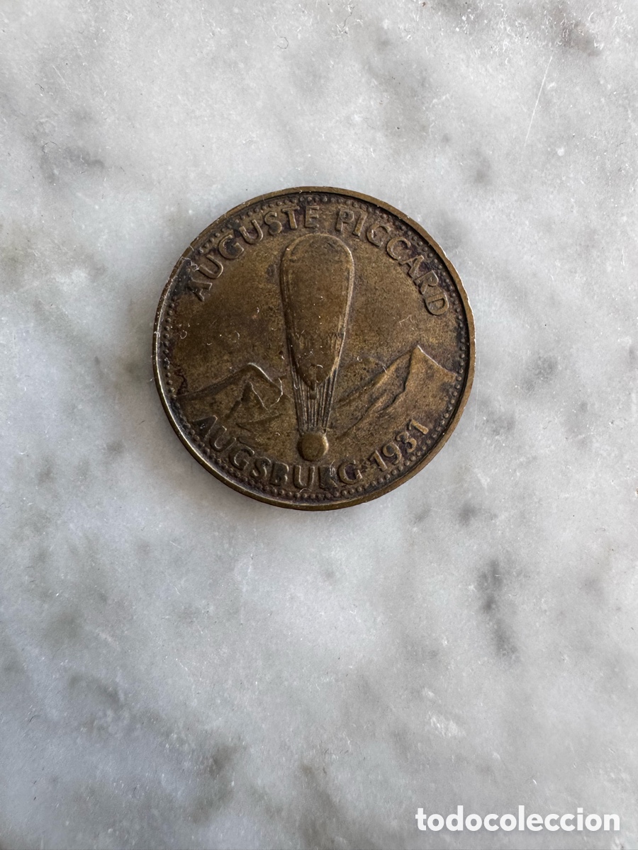 Reproducciones billetes y monedas: Moneda ficha shell Augusta Piccard 1931