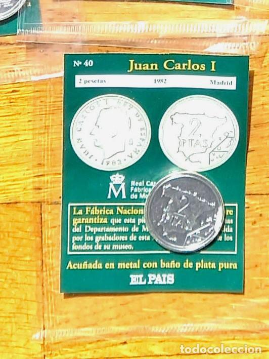 Reproducciones billetes y monedas: R&eacute;plica moneda de Juan Carlos I ,en su estuche original-ba&ntilde;o plata pura, Ceca Real Casa de la Moneda