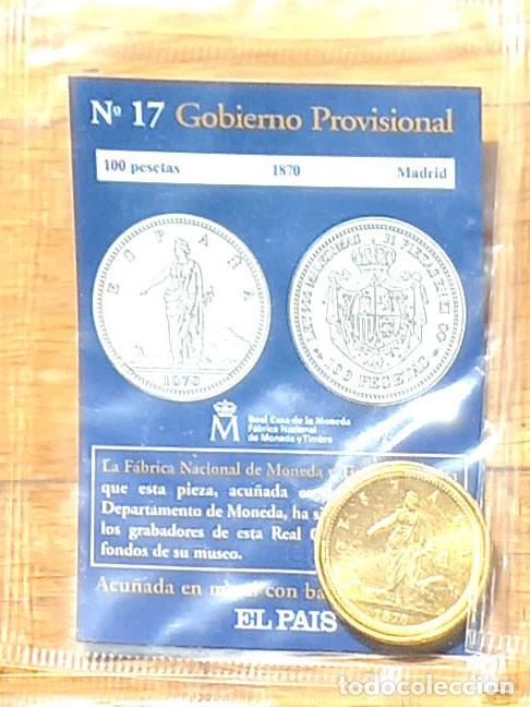 Reproducciones billetes y monedas: R&eacute;plica moneda del Gobierno Prov. ,en su estuche original-ba&ntilde;o oro 24 kt,Ceca Real Casa de la Moneda