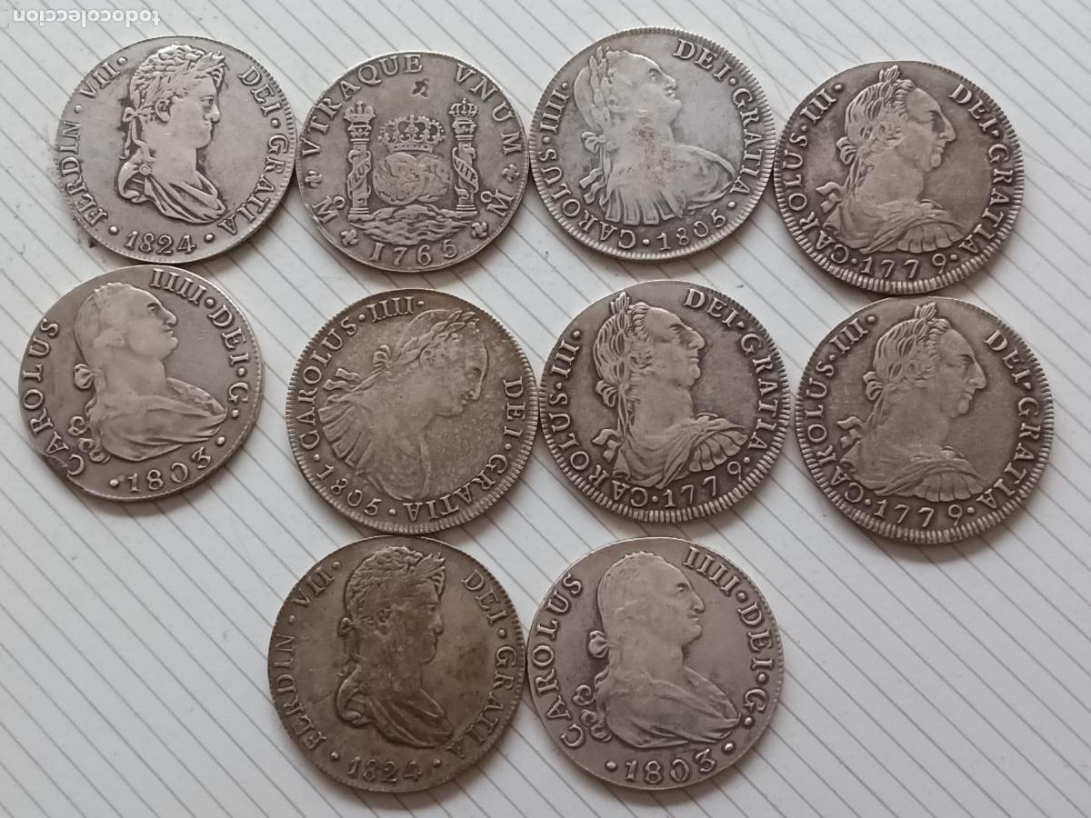 Reproducciones billetes y monedas: 10 monedas reproducciones, 8 reales