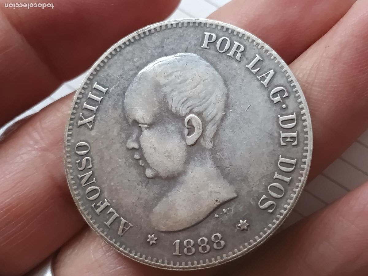 Reproducciones billetes y monedas: Duro de 1888 MS M Reproducci&oacute;n