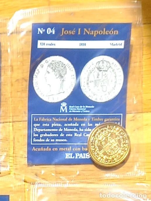 Reproducciones billetes y monedas: R&eacute;plica moneda de Jos&eacute; I Napole&oacute;n,en su estuche original-ba&ntilde;o oro 24 kt,Ceca Real Casa de la Moneda