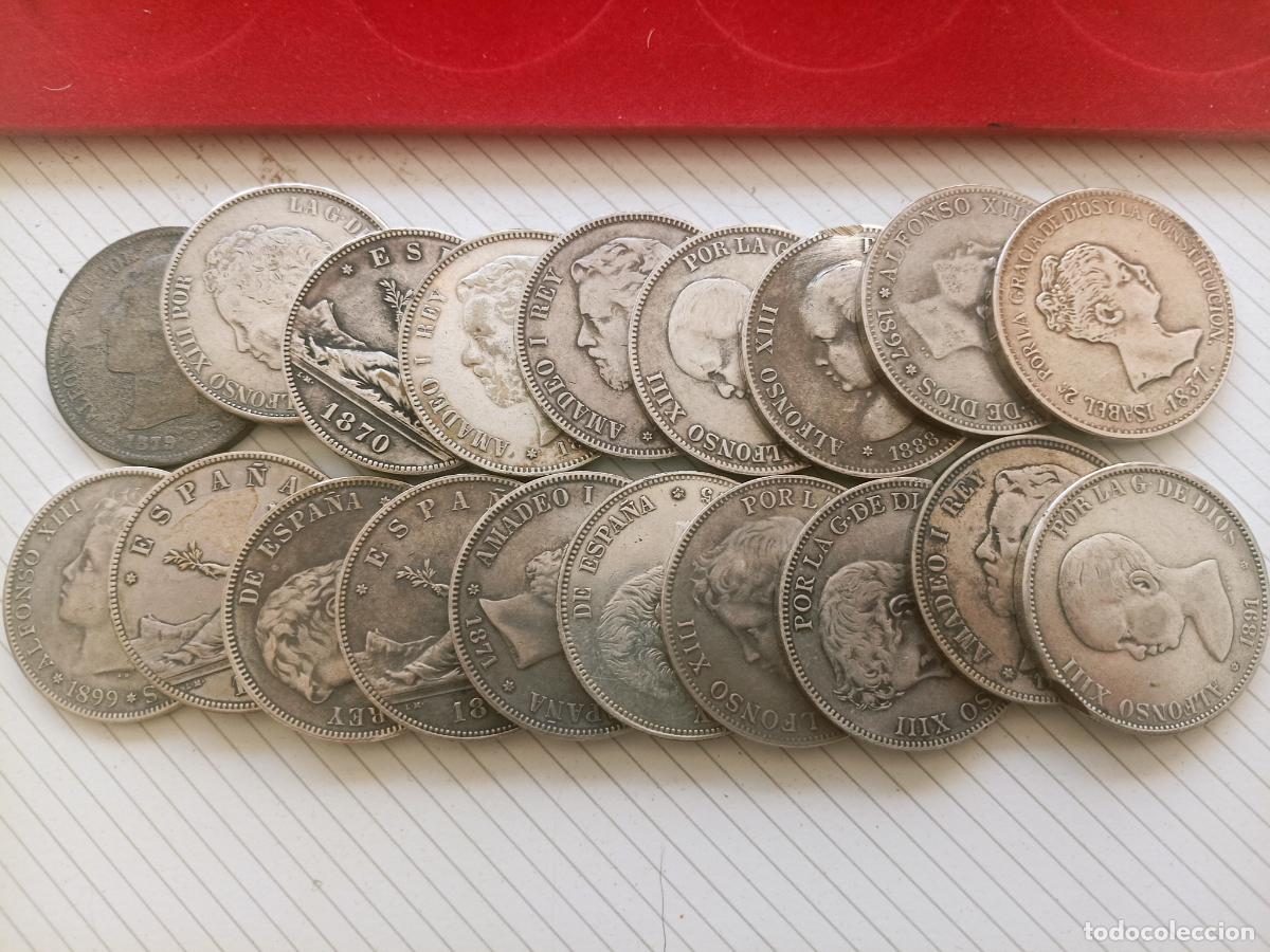 Reproducciones billetes y monedas: 19 duros falsos. Reproducciones