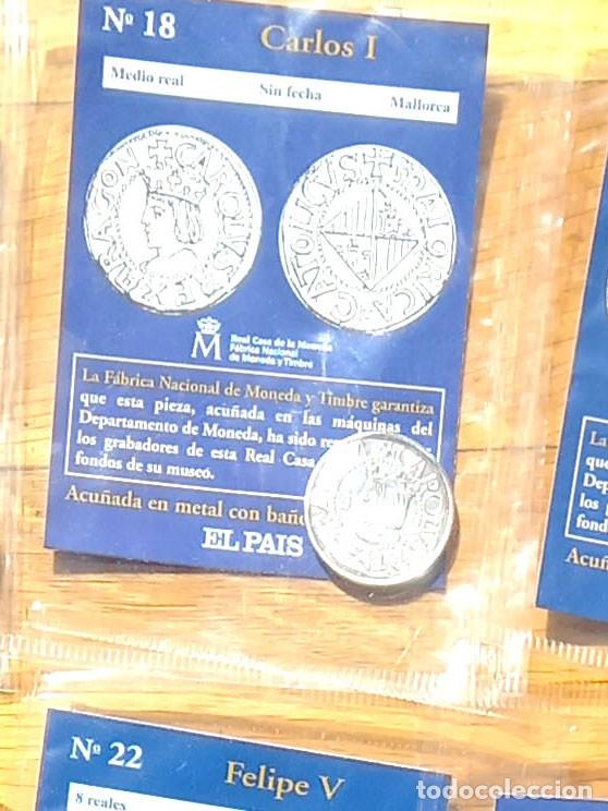 Reproducciones billetes y monedas: R&eacute;plica moneda de Carlos I,en su estuche original-ba&ntilde;o plata pura,Ceca Real Casa de la Moneda