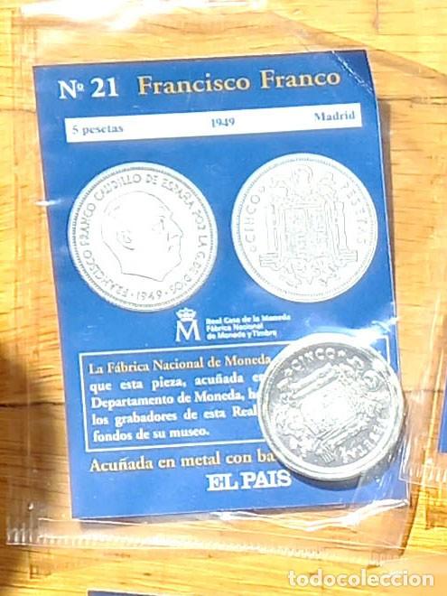 Reproducciones billetes y monedas: R&eacute;plica moneda de Franco,en su estuche original-ba&ntilde;o plata pura,Ceca Real Casa de la Moneda