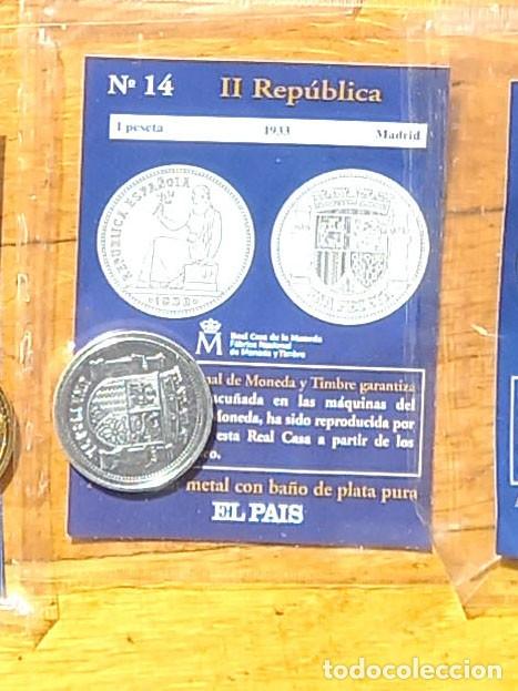 Reproducciones billetes y monedas: R&eacute;plica moneda de la II Rep&uacute;blica,en su estuche original-ba&ntilde;o plata pura,Ceca Real Casa de la Moneda
