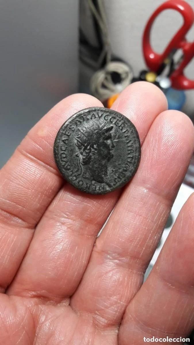 Reproducciones billetes y monedas: Dupondio de Neron - Reproduccion de Moneda Romana