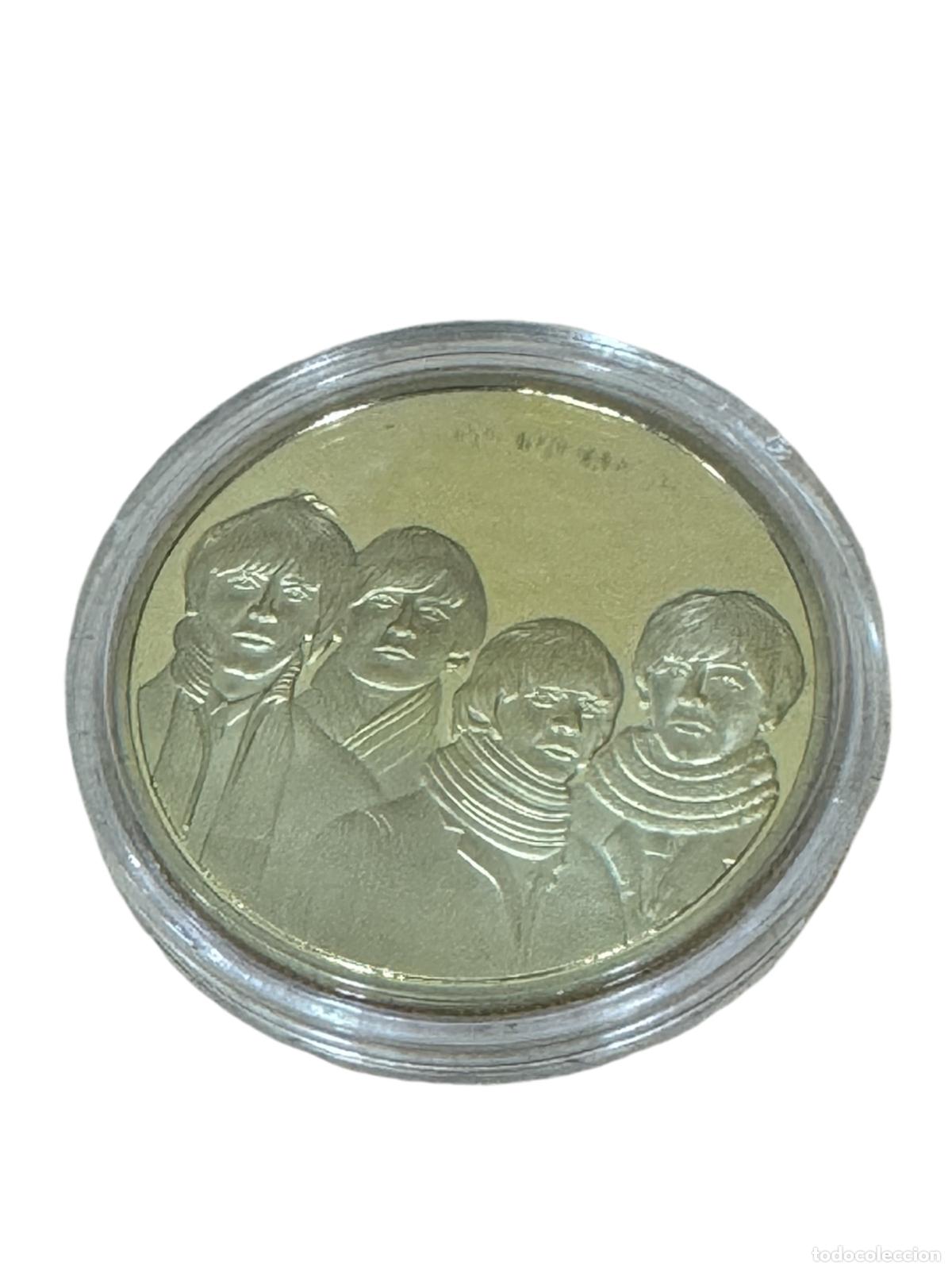Reproducciones billetes y monedas: The Beatles Exclusiva moneda de Oro homenaje
