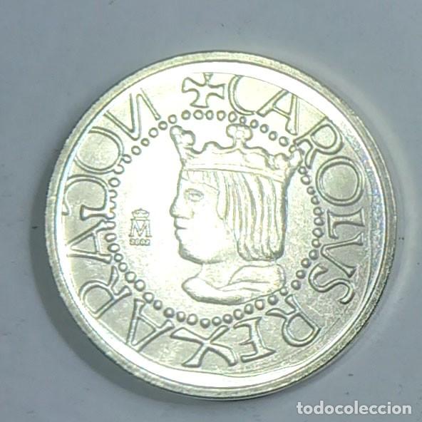 Reproducciones billetes y monedas: R&eacute;plica moneda de Carlos I , Rey de Arag&oacute;n -ba&ntilde;ada en plata pura ,Ceca Real Casa de la Moneda