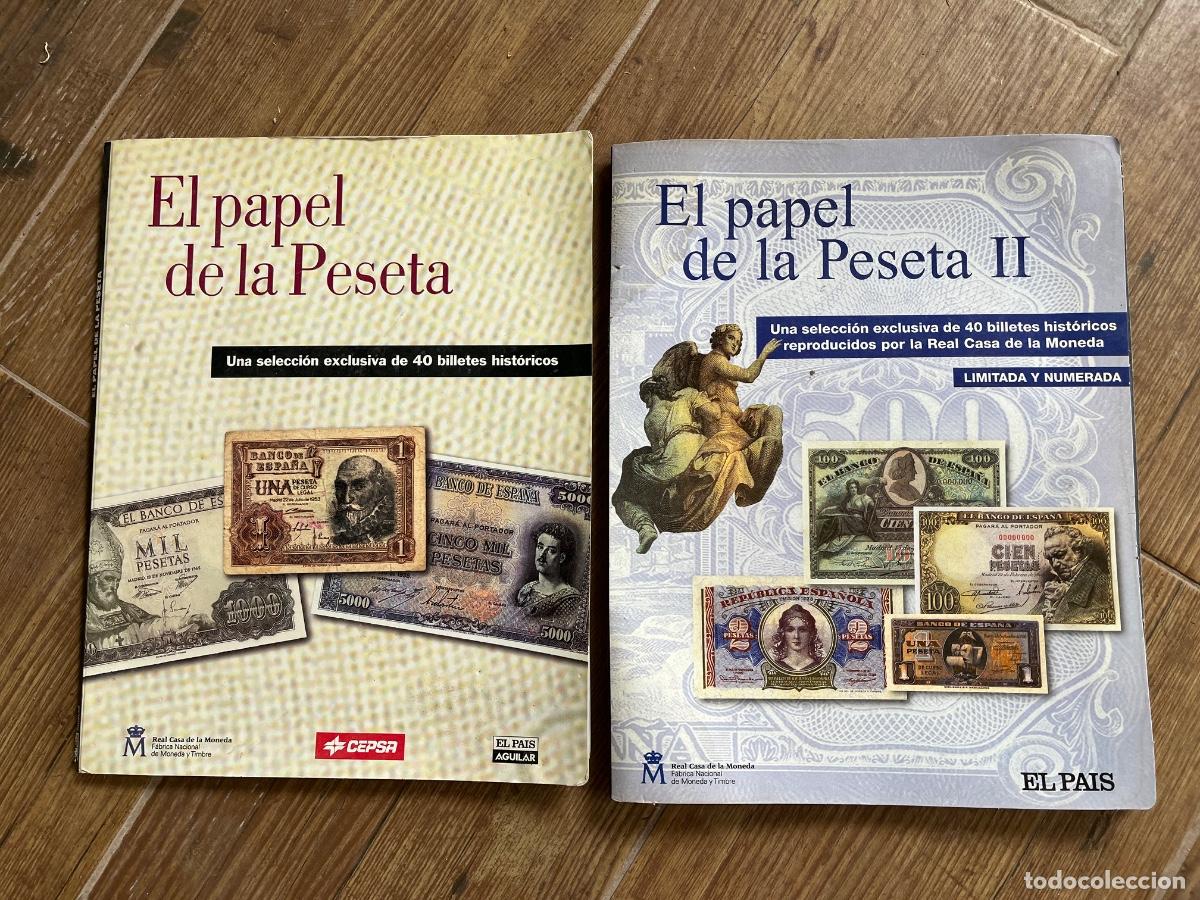 Replikate von Banknoten und M&uuml;nzen: EL PAPEL DE LA PESETA - 54 BILLETES- ALBUM I Y II -Ed.EL PAIS AGUILAR