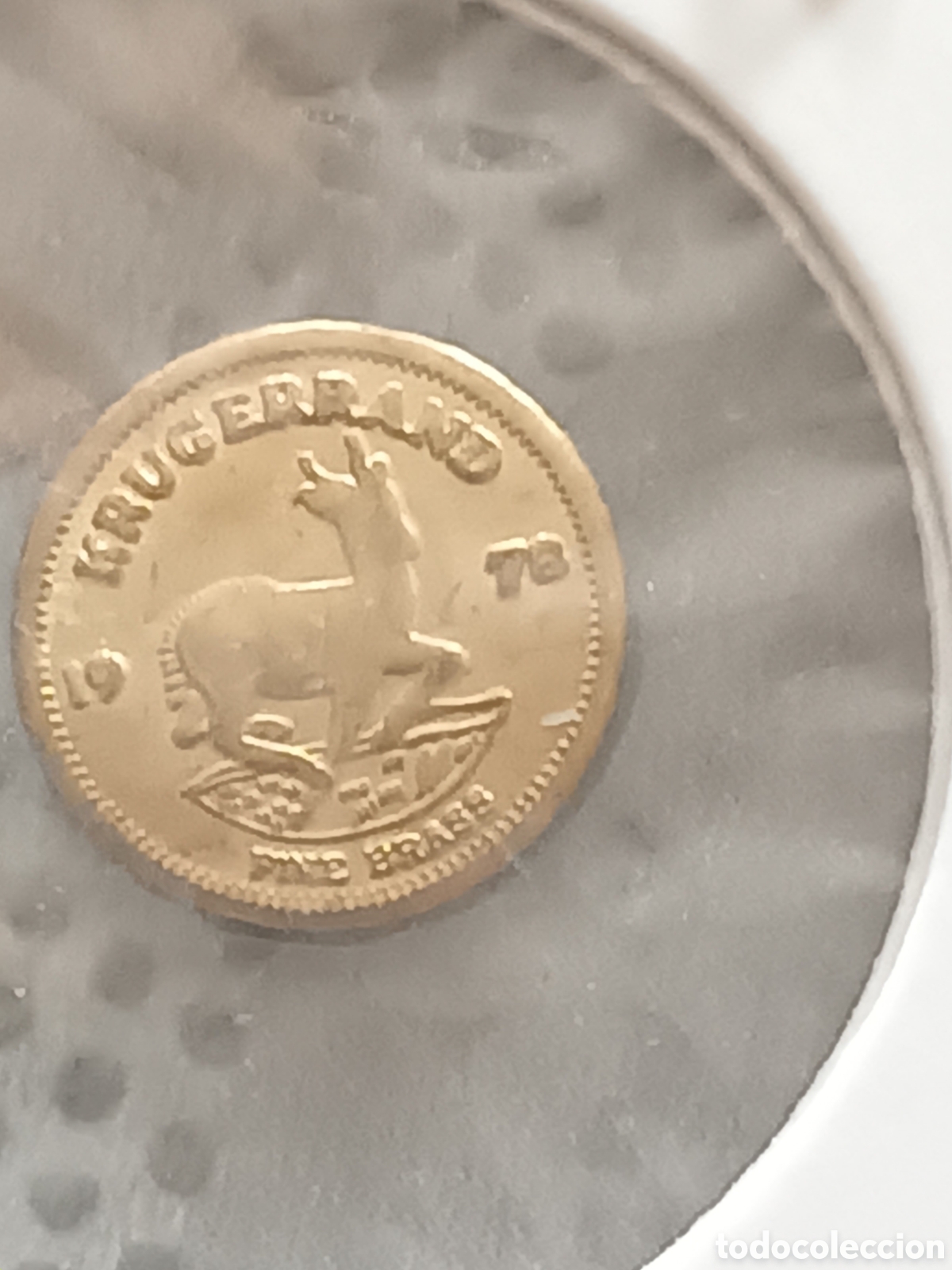 Reproducciones billetes y monedas: LOTE DE TRES MONEDAS KRUGERRAND A&Ntilde;O 1978 SUD&Aacute;FRICA ORO 9 KILATES