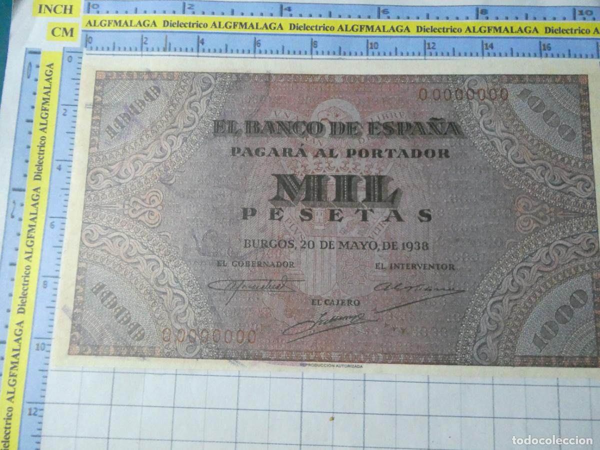 Reproducciones billetes y monedas: BILLETE FACS&Iacute;MIL DE ESPA&Ntilde;A. SERIE BILLETES DEL FRANQUISMO. 1000 PESETAS BURGOS 20 MAYO 1938. 18