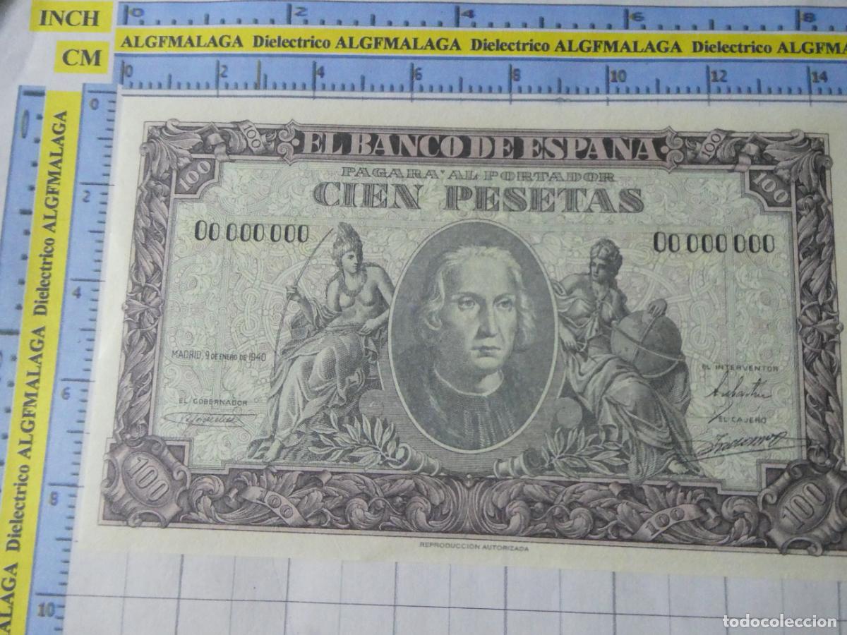 Reproducciones billetes y monedas: BILLETE FACS&Iacute;MIL DE ESPA&Ntilde;A. SERIE BILLETES DEL FRANQUISMO. 100 PESETAS MADRID 9 ENERO 1940. 22