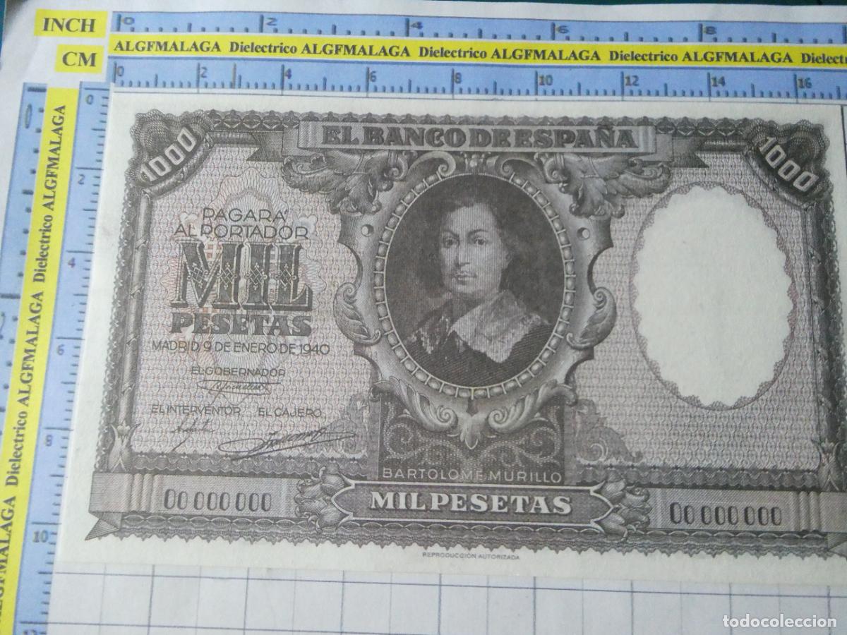 Reproducciones billetes y monedas: BILLETE FACS&Iacute;MIL DE ESPA&Ntilde;A. SERIE BILLETES DEL FRANQUISMO. 1000 PESETAS MADRID 9 ENERO 1940. 24